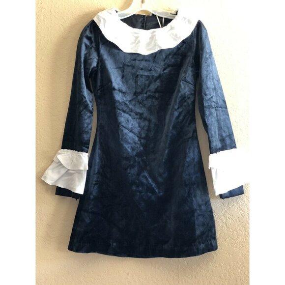 Nasty Gal To Be Adored Aga A-Line Ruffle Sleeve Velvet Dress - Picture 11 of 11